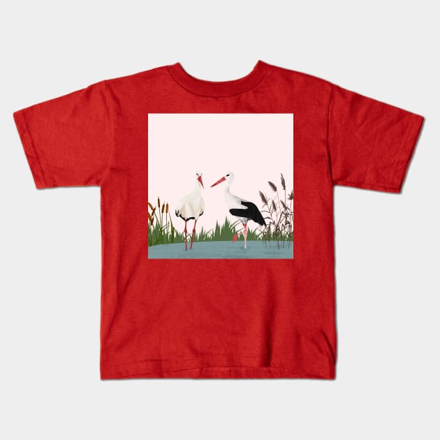 Storks Kids T-Shirt by EllaPhanta